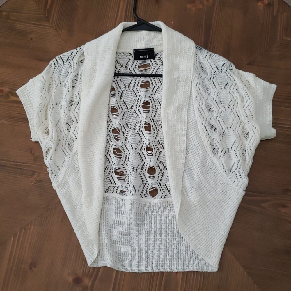 Rue21 Cream Cardigan
